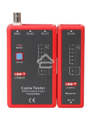 Кабельный тестер Uni-T UT681C , RJ45, RJ 11/12 и BNC