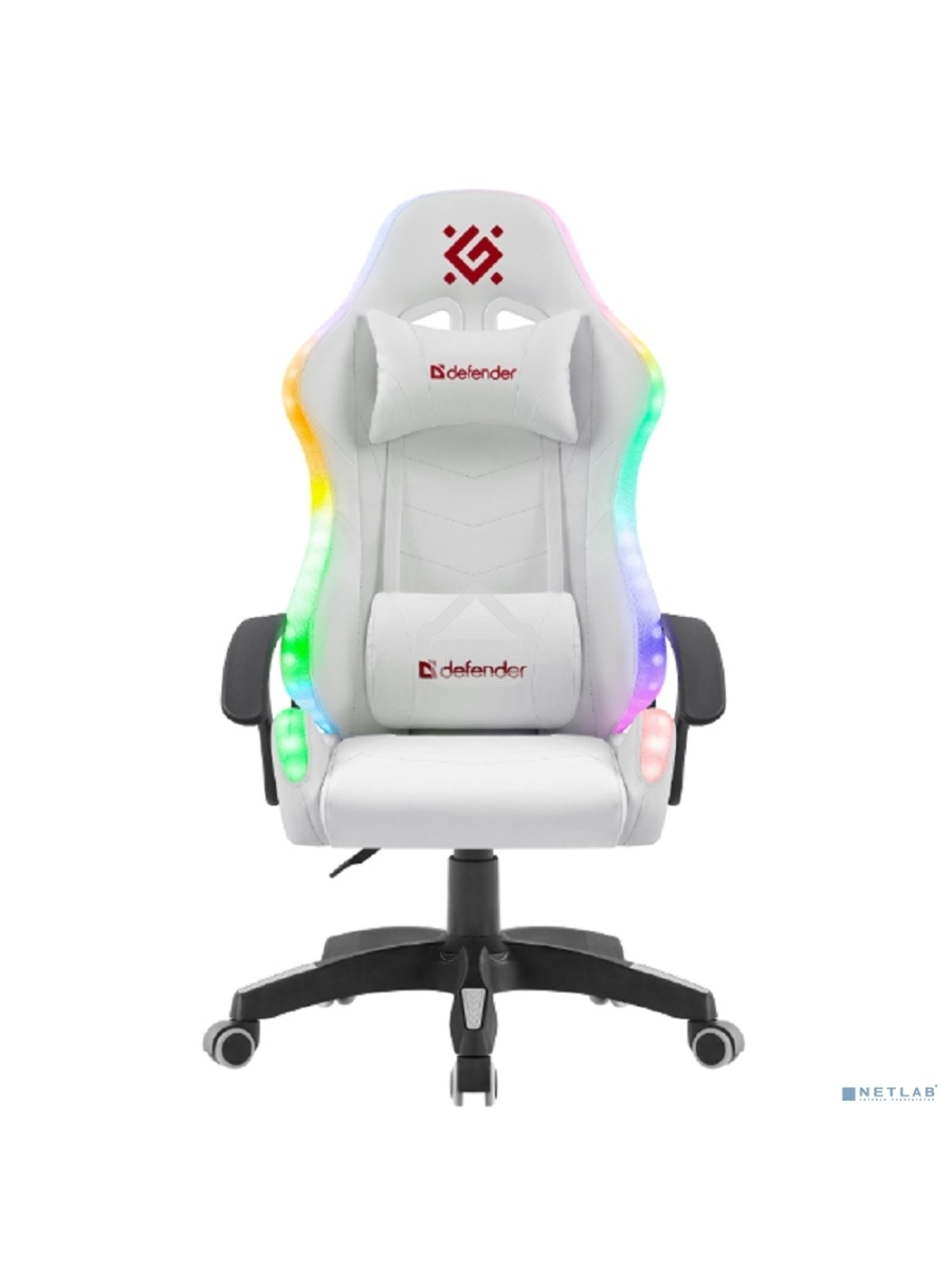 Кресло игровое Defender FACTOR X RGB WHITE 64046
