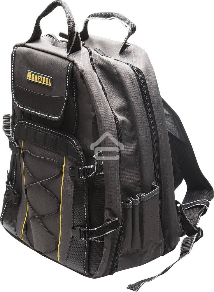 Рюкзак KRAFTOOL 38745 industrie для инструмента 2внутренних отд. 49карманов 430х360х230мм