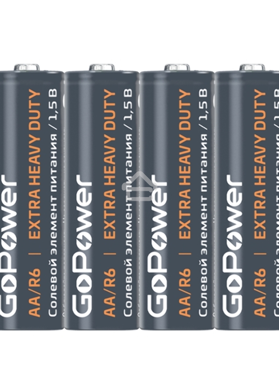 Батарейка GoPower R6 AA Shrink 4 Heavy Duty 1.5V (4/60/1200)