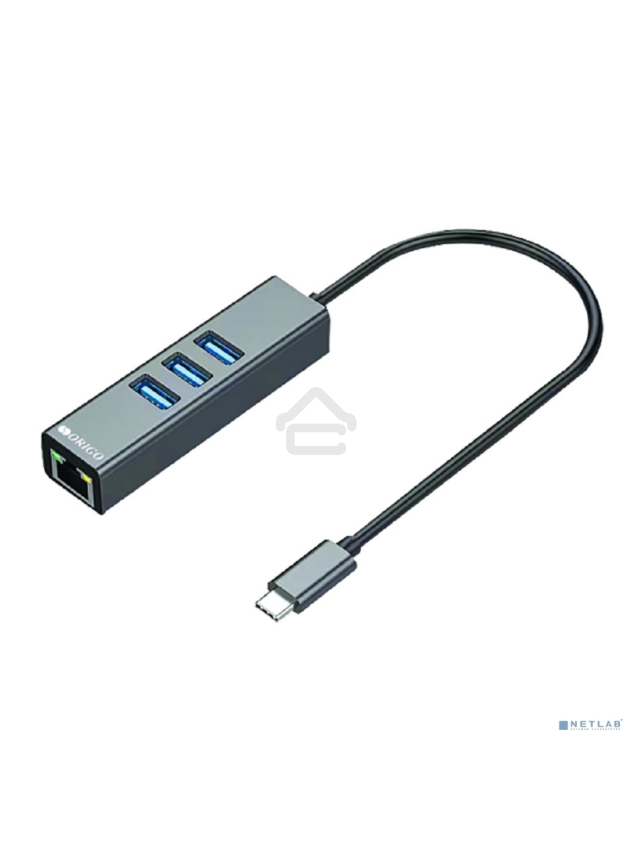 Сетевой адаптер ORIGO OU330N/A1A USB-C, 3xUSB 3.0, 1x1000Base-T