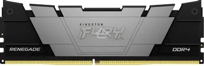 Оперативная память Kingston Fury Renegade, DDR4, 16GB (1x16GB), 3200MHz, CL16, DIMM, с радиатором, серый/черный