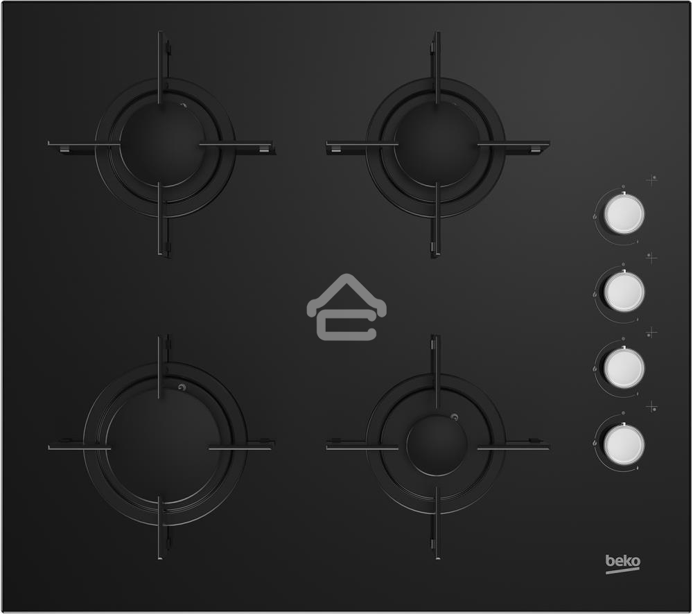 Встраиваемая газовая варочная поверхность Beko HILG 64120 S, черный