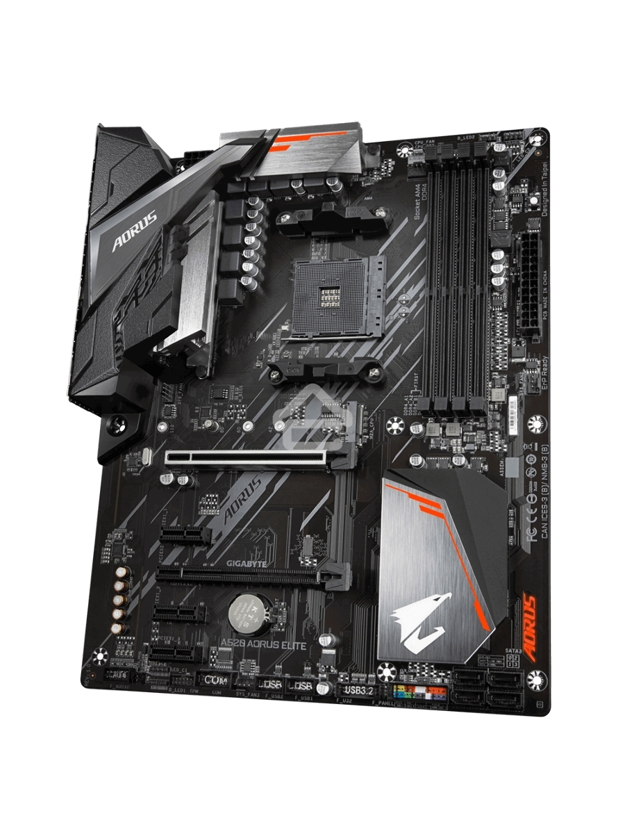 Материнская плата Gigabyte A520 AORUS ELITE, AM4, AMD A520, 4xDDR4, 4xSATA, 1xM.2, 1xPCI-E 3.0 x16, 1xHDMI, 1xDVI-D, 1x 1Gb LAN, 2xUSB 2.0, 4xUSB 3.2 Gen 1, 3x3.5 мм, 7.1, Micro-ATX