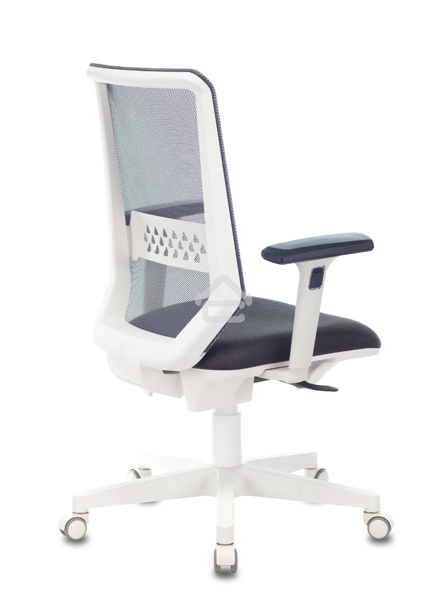 Кресло компьютерное Бюрократ MC-W611N TW-04 38-417 темно-серый, сетка/ткань, крестовина пластик, пластик белый