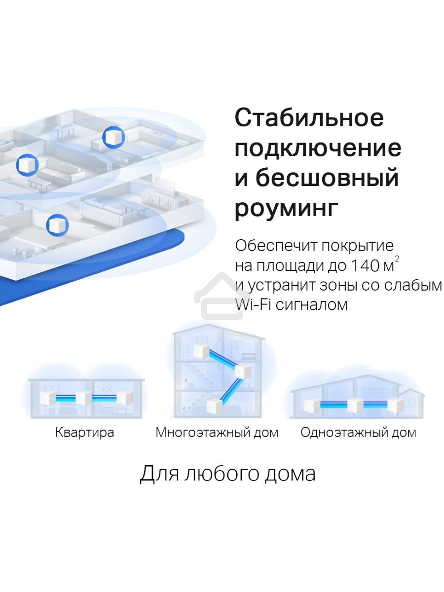 Бесшовный Mesh роутер Mercusys Halo H30G(3-pack) AC1300 10/100/1000BASE-TX