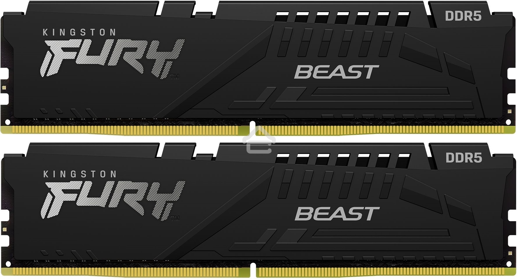 Оперативная память Kingston Fury Beast, DDR5, 16GB (2x8GB), 5600MHz, CL40, DIMM, с радиаторами, черный