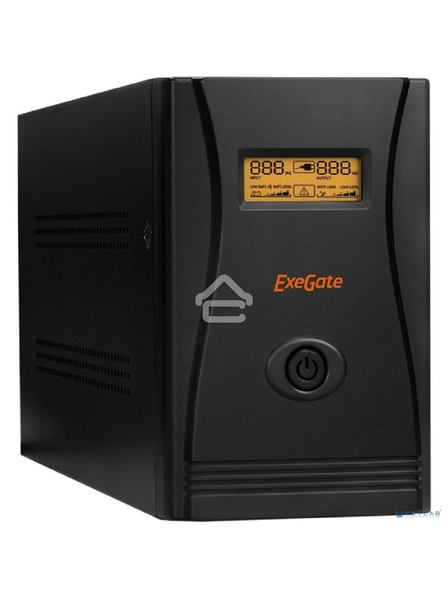 Источник бесперебойного питания ExeGate EP285484RUS SpecialPro Smart LLB-1000.LCD.AVR.C13.RJ.USB <1000VA/650W, LCD, AVR, 6*IEC-C13, RJ45/11, USB, black>