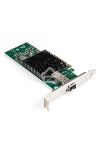 Сетевой адаптер ExeGate EXE-X520-DA1 (PCI-E x8 v3.0, порты 1xSFP+ 10Gb/s (10/5/2.5/1Gb/s, 100Mb/s), Server NIC Intel Chipset JL82599EN)