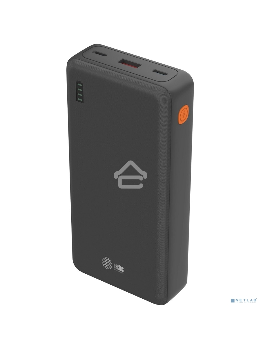 Мобильный аккумулятор Cactus CS-PBFSDA-20000 20000mAh 4.5A USB-A/2xUSB-C черный