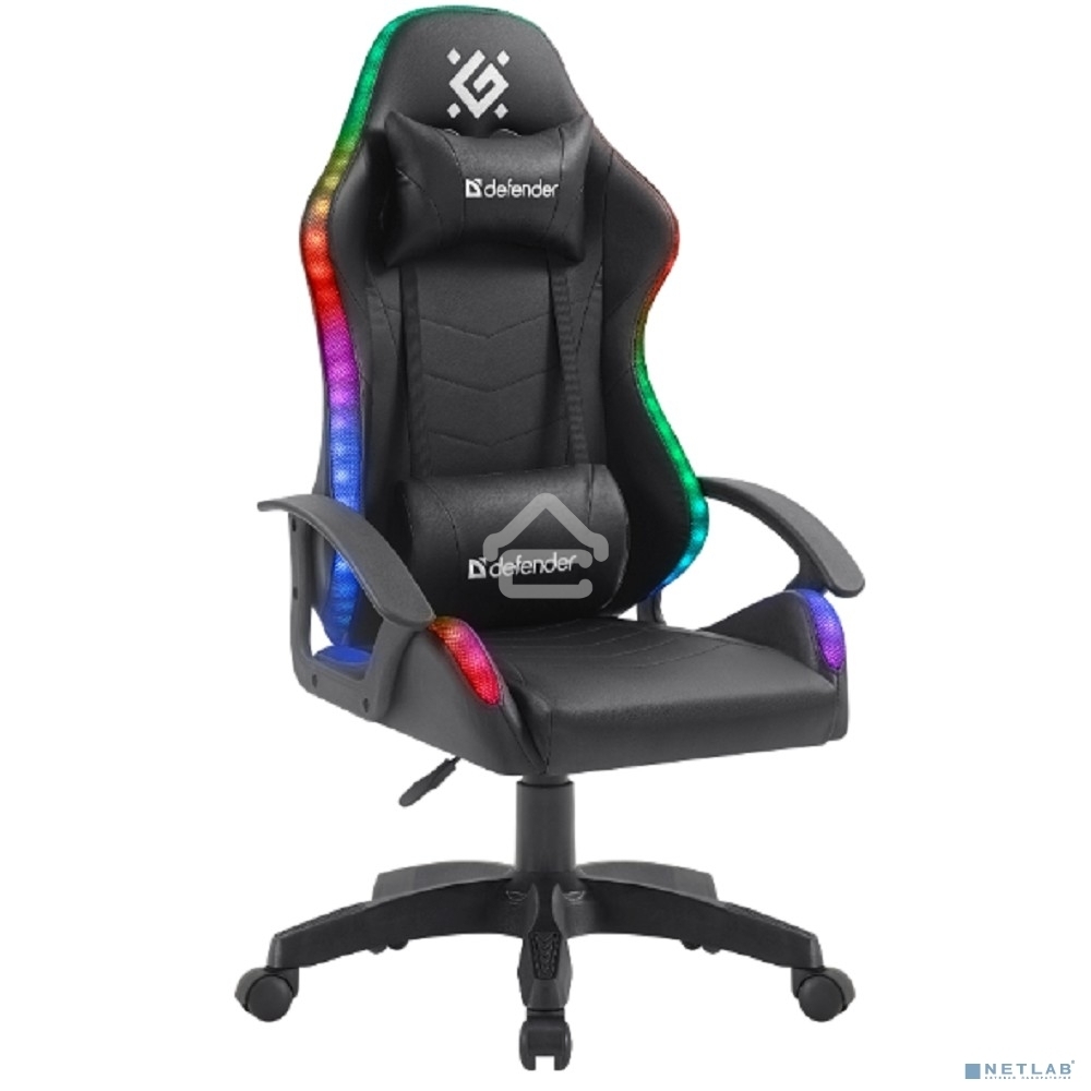 Кресло игровое Defender Factor X RGb, черный, класс 2, PU