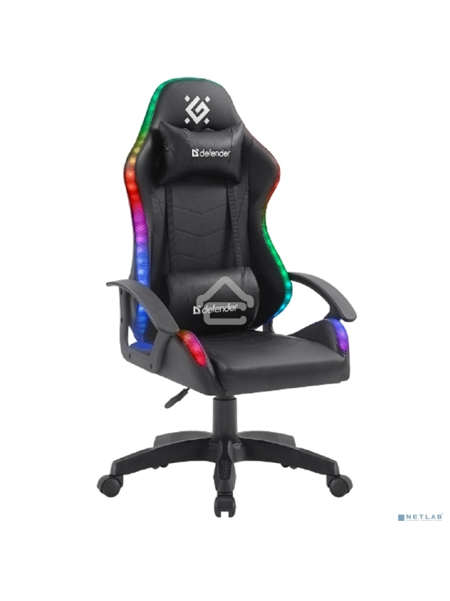 Кресло игровое Defender Factor X RGB, черный, класс 2, PU