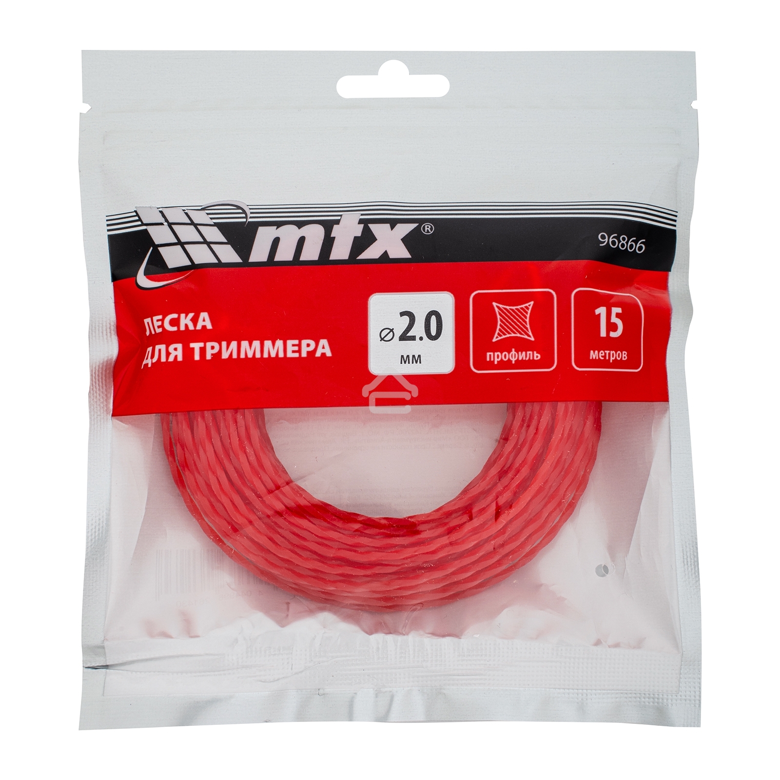 Леска для триммера MTX витой квадрат 2,0 мм х 15 м