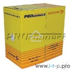 Кабель витая пара PROconnect UTP 4PR 24AWG, cat.5e наружный (OUTDOOR) (бухта 305 м)
