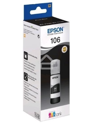 Картридж струйный Epson 106BK C13T00R140 черный (70мл) для Epson L7160/7180