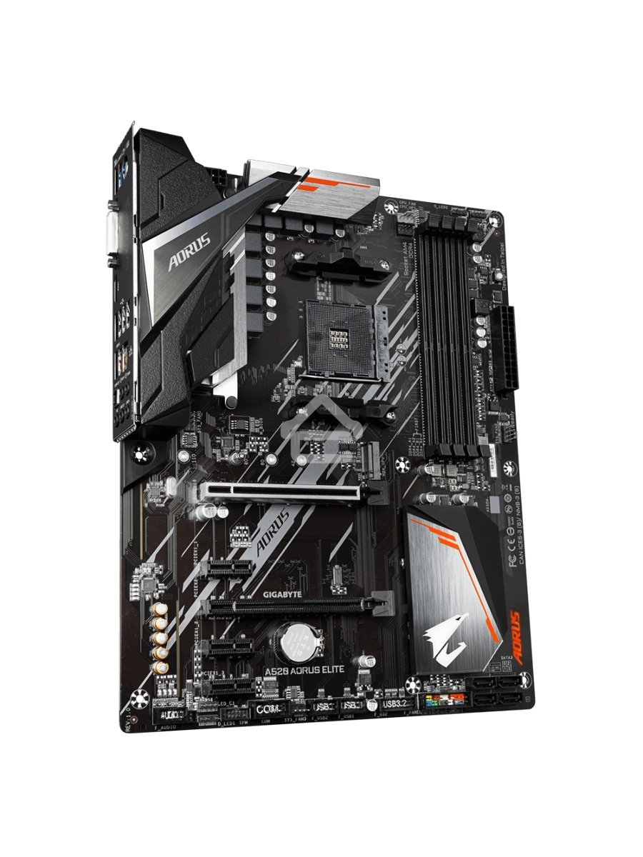 Материнская плата Gigabyte A520 AORUS ELITE, AM4, AMD A520, 4xDDR4, 4xSATA, 1xM.2, 1xPCI-E 3.0 x16, 1xHDMI, 1xDVI-D, 1x 1Gb LAN, 2xUSB 2.0, 4xUSB 3.2 Gen 1, 3x3.5 мм, 7.1, Micro-ATX