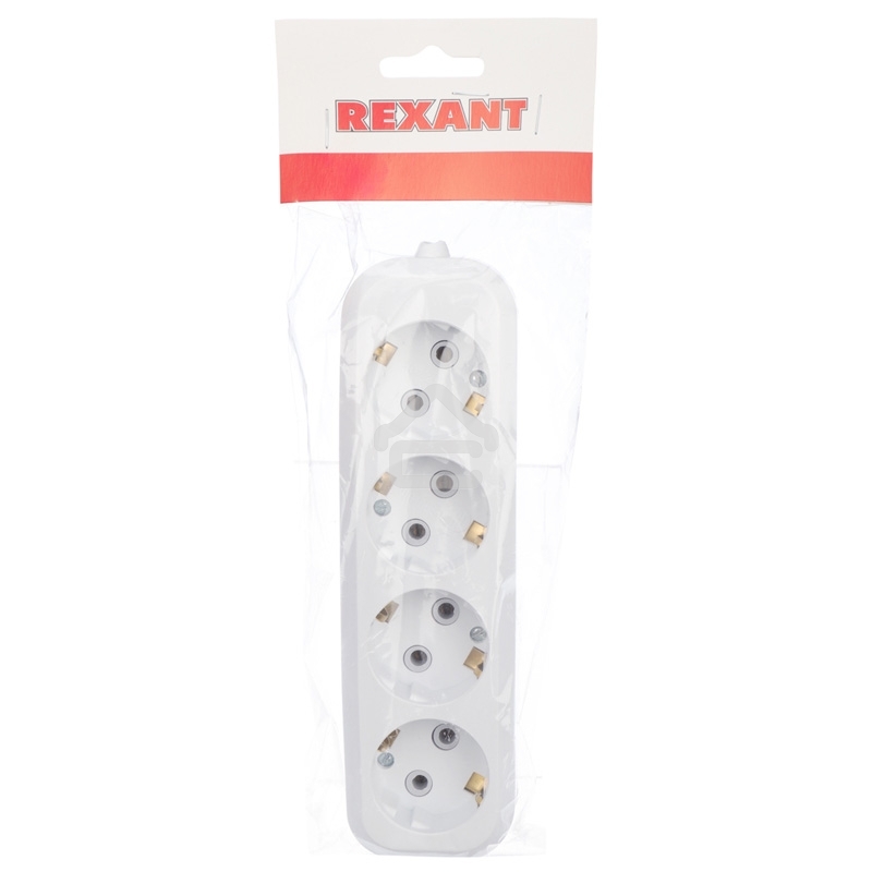 Колодка 4 гнезда c заземлением Rexant