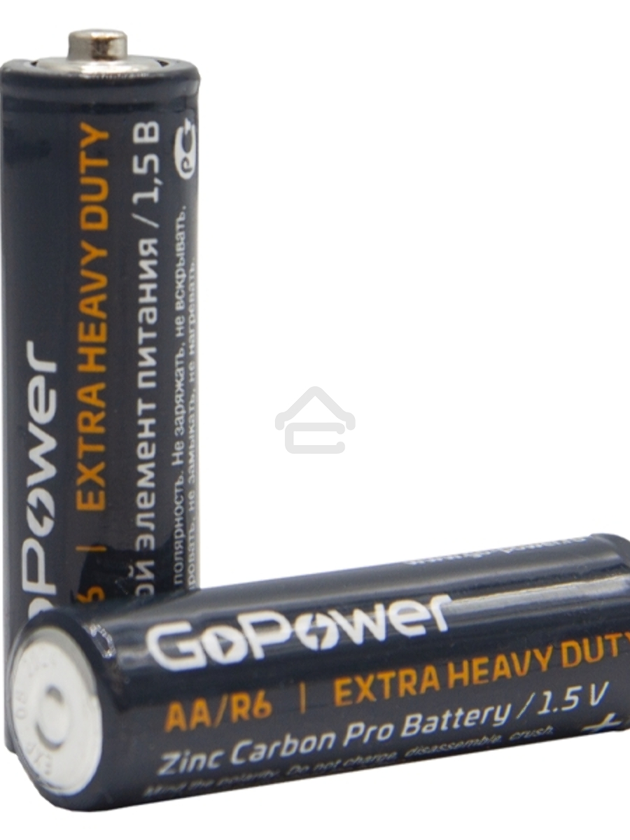 Батарейка GoPower R6 AA Shrink 4 Heavy Duty 1.5V (4/60/1200)