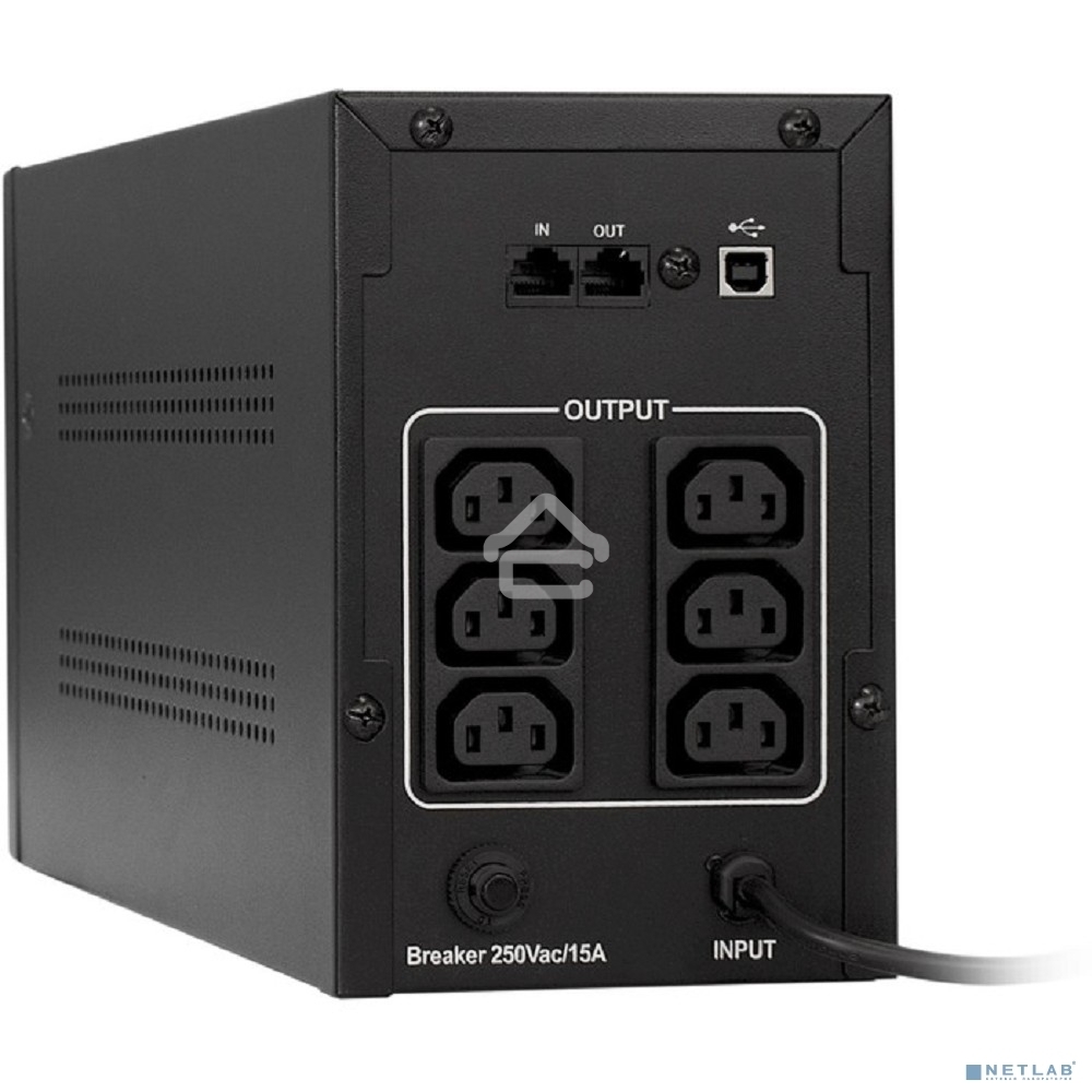 Источник бесперебойного питания ExeGate EP285484RUS SpecialPro Smart LLB-1000.LCD.AVR.C13.RJ.USB <1000VA/650W, LCD, AVR, 6*IEC-C13, RJ45/11, USB, black>