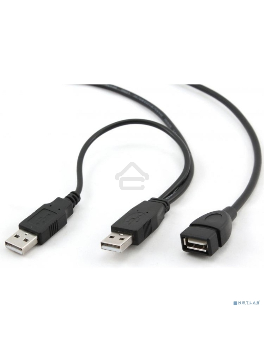 Кабель удлинитель USB 2.0 2xAM/AF 1.8м Gembird PRO, позол.конт., черный, пакет CCP-USB22-AMAF-6