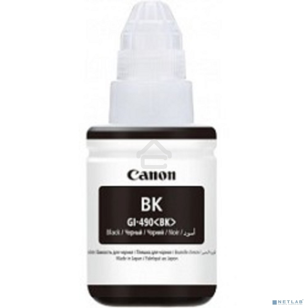 Чернила Canon GI-490BK 0663C001 черный для Canon Pixma G1400/2400/3400 (135мл)