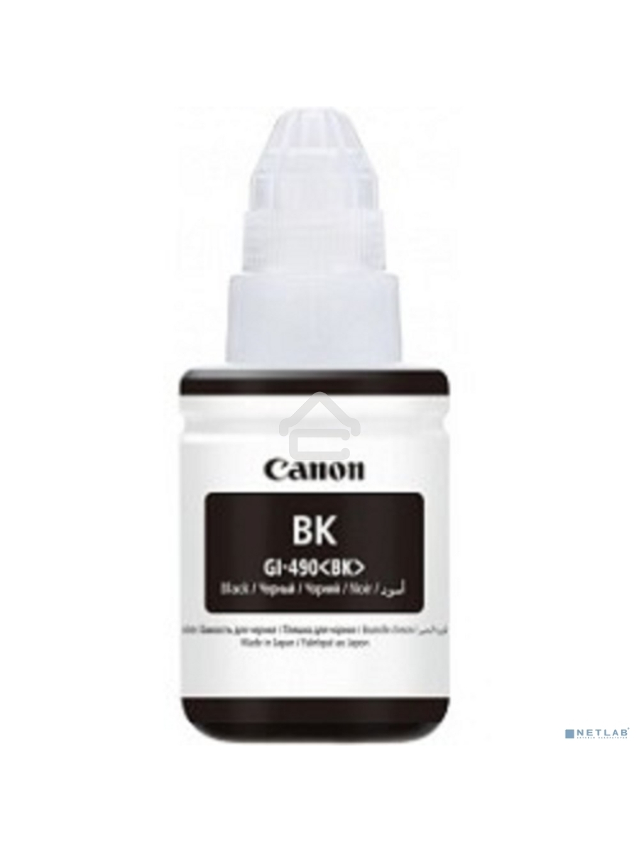 Чернила Canon GI-490BK 0663C001 черный для Canon Pixma G1400/2400/3400 (135мл)