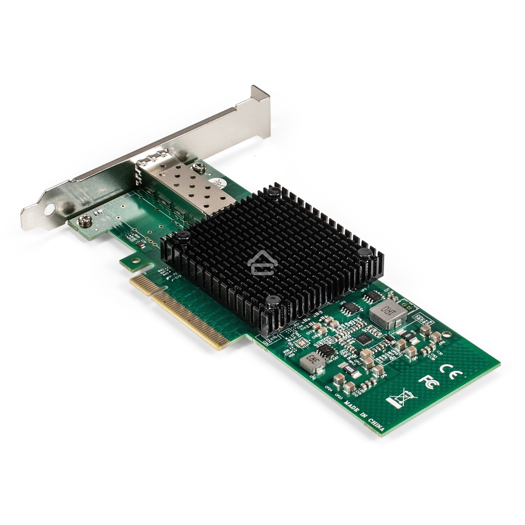 Сетевой адаптер ExeGate EXE-X520-DA1 (PCI-E x8 v3.0, порты 1xSFP+ 10Gb/s (10/5/2.5/1Gb/s, 100Mb/s), Server NIC Intel Chipset JL82599EN)