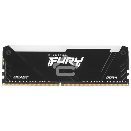 Оперативная память Kingston Fury Beast, DDR4, 16GB (1x16GB), 3600MHz, CL18, DIMM, с радиатором, RGB, черный