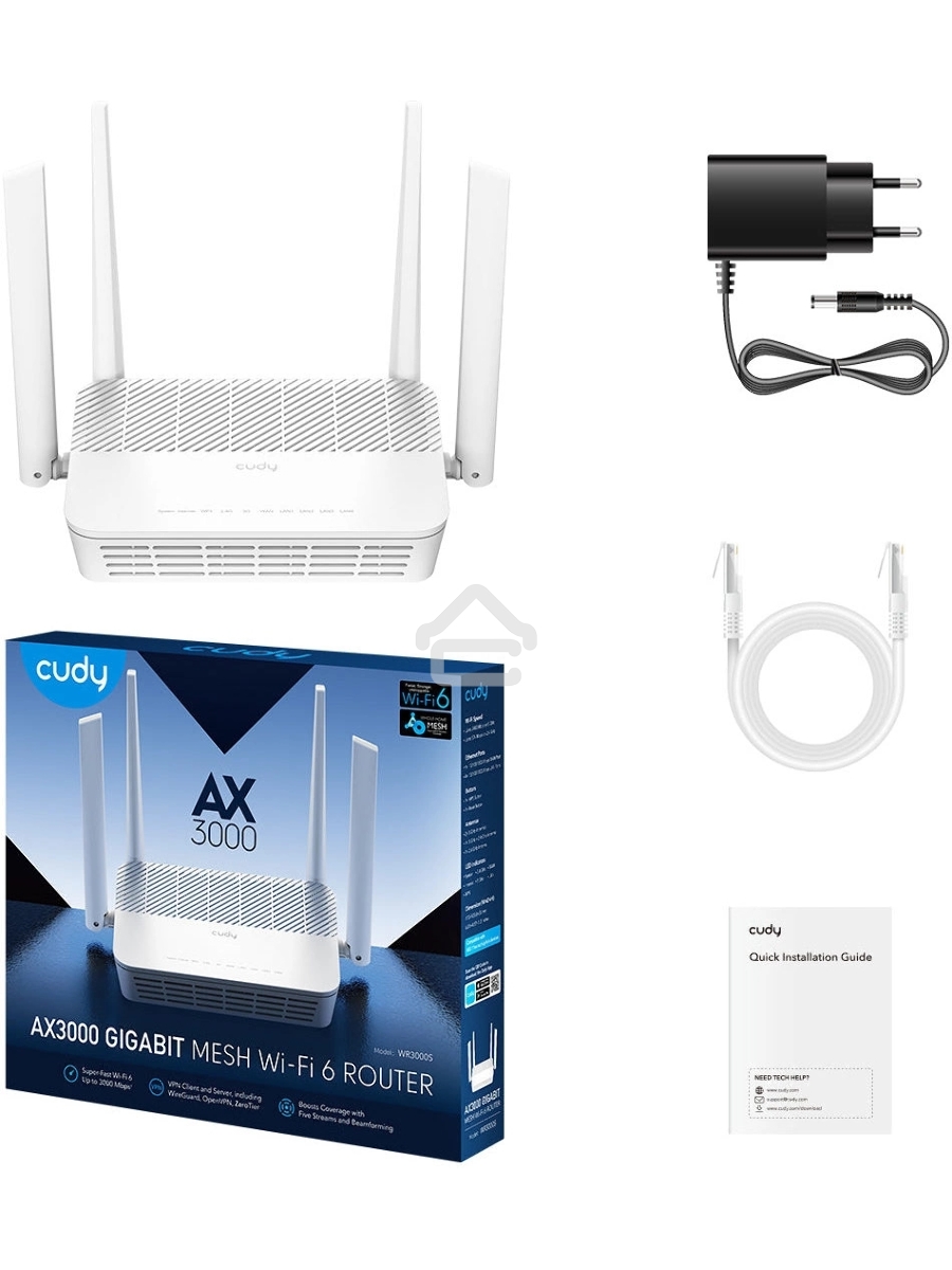 Роутер беспроводной Cudy WR3000S AX3000 10/100/1000BASE-TX