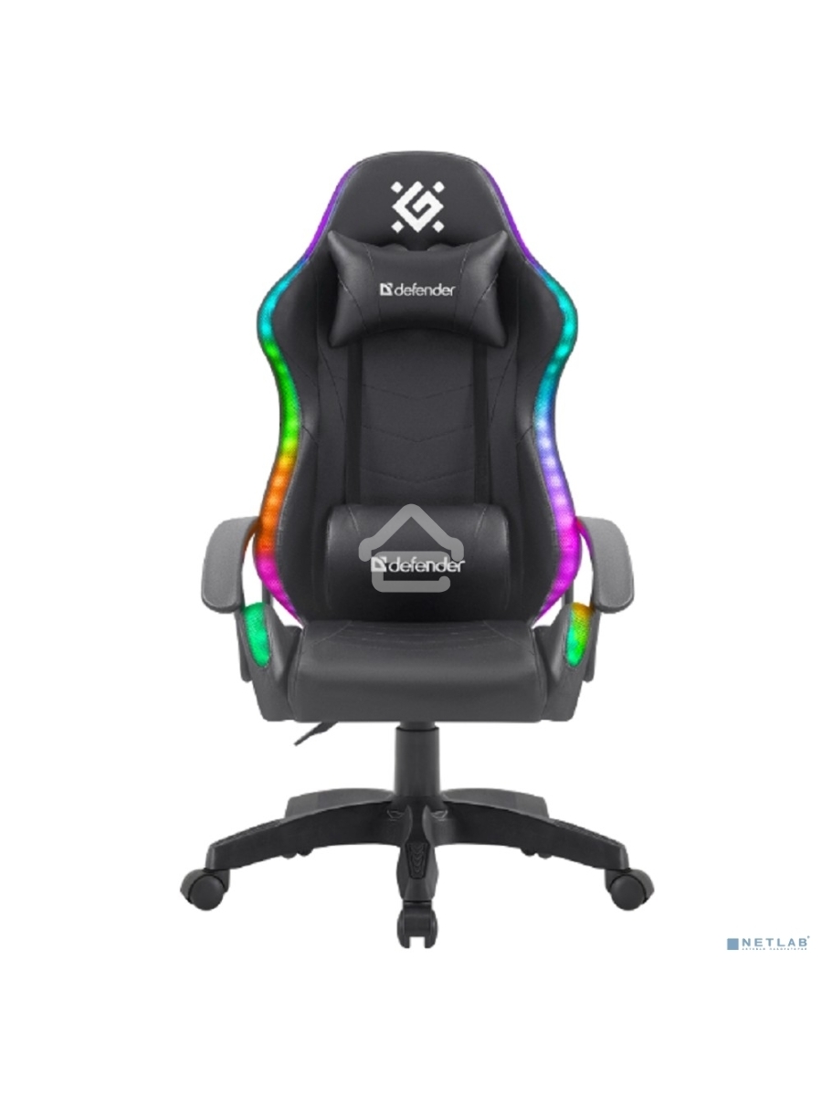 Кресло игровое Defender Factor X RGB, черный, класс 2, PU