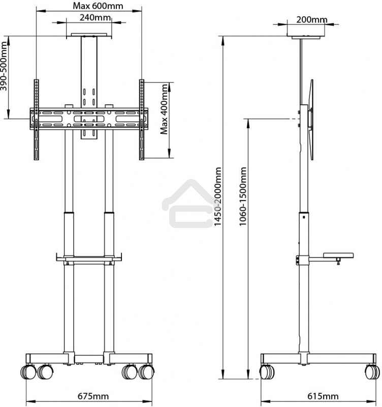Подставка для телевизора Arm Media PT-STAND-8 черный 32