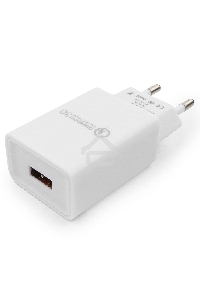 Адаптер питания Cablexpert MP3A-PC-16, QC 3.0, 100/220V - 1 USB порт 5/9/12V, белый