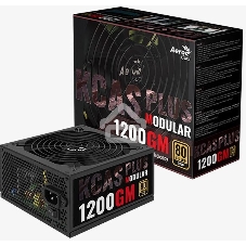 Блок питания Aerocool / Formula KCAS PLUS 1200GM V2, 1200Вт, 80 PLUS Gold, модульный, 140мм, черный