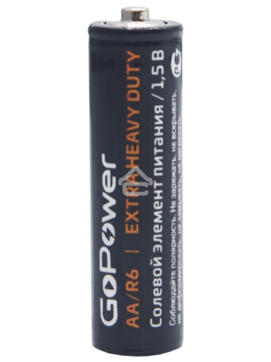 Батарейка GoPower R6 AA Shrink 4 Heavy Duty 1.5V (4/60/1200)