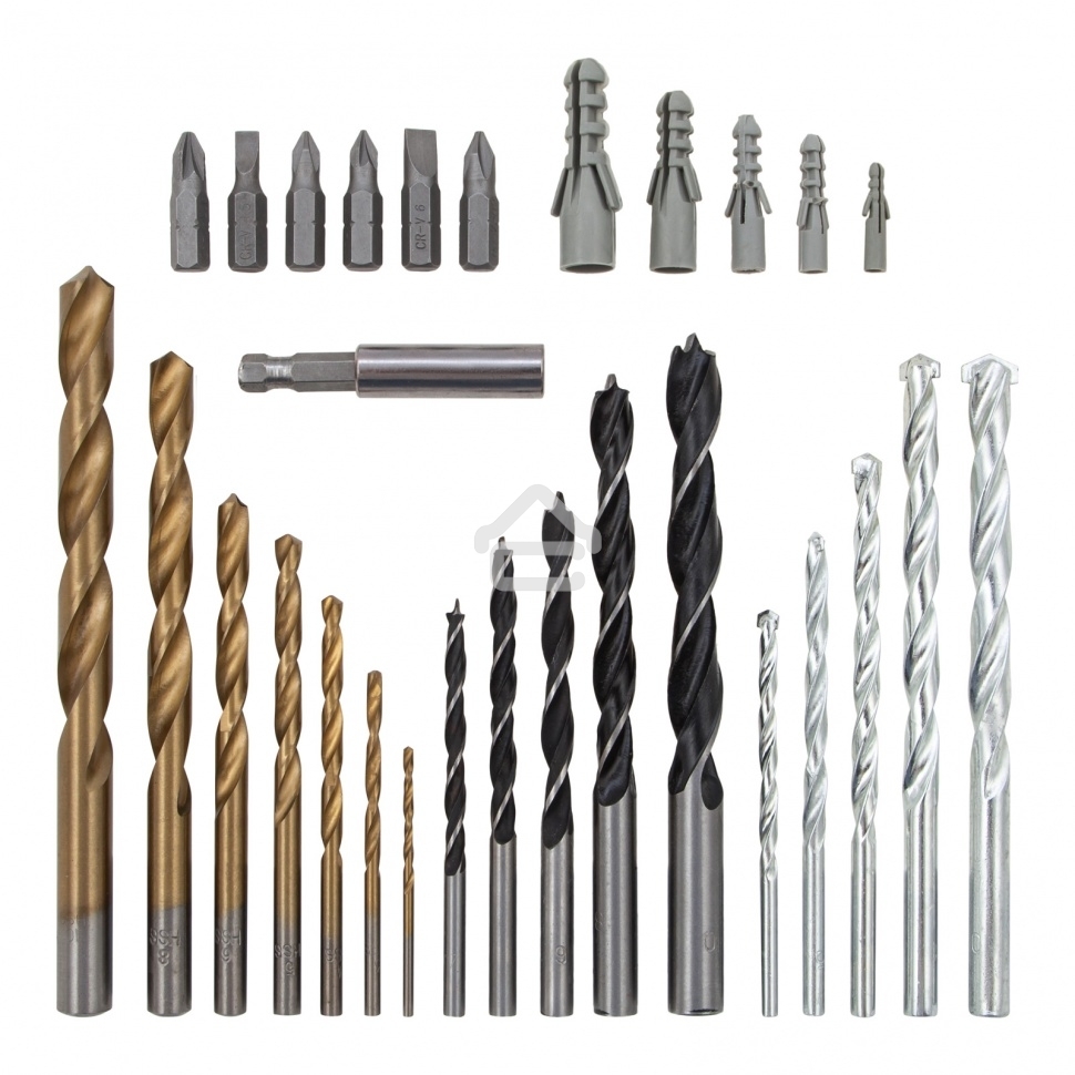 Набор сверл Matrix комбинированный (бетон 4-10 мм, мет. 2-10 мм, дер. 4-10 мм, дюбеля) 300 пр.