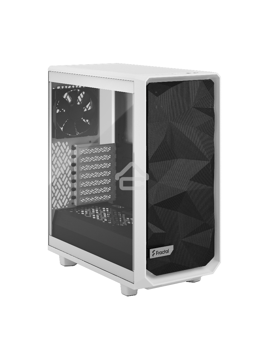 Корпус Fractal Design MESHIFY 2 COMPACT WHITE - TG / ATX, TG / 2x140mm & 1x120mm fans inc. / FD-C-MES2C-05