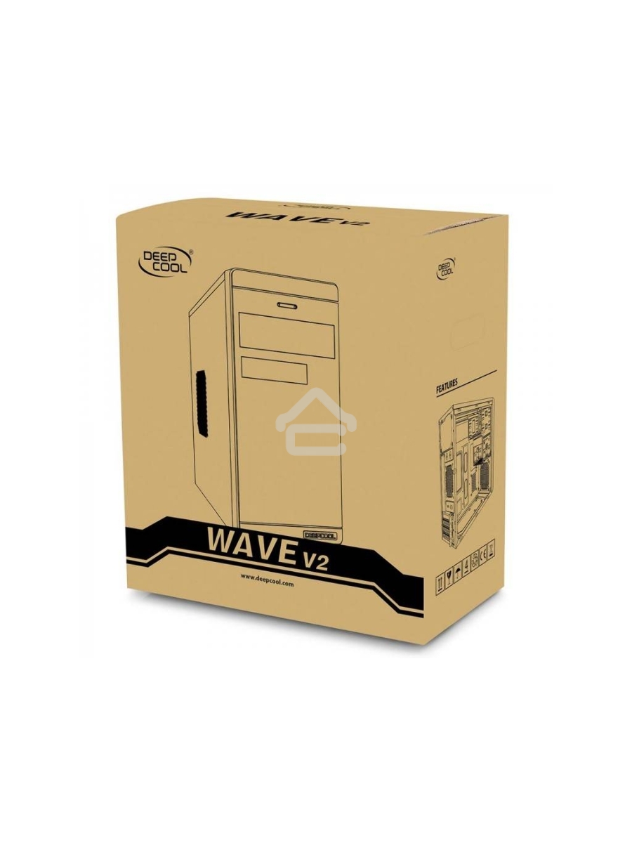 Компьютерный корпус Deepcool WAVE V2 , mATX / mini-ITX, без БП, 1x USB 3.0, 2x USB 2.0
