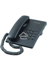 Телефон проводной Panasonic KX-TS2350RUB черный {повтор номера, регул-ка громкости, кр.на стену}