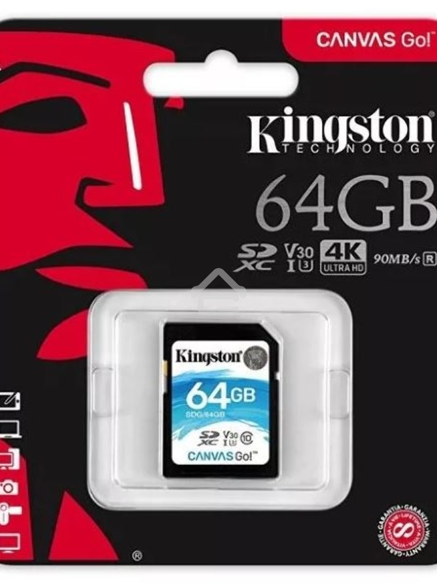 Флеш карта Kingston 64GB SDXC Canvas Go Plus 170R C10 UHS-I U3 V30 EAN: 740617301397