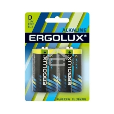 Элемент питания алкалиновый Ergolux LR20 BL-2 LR20 BL-2 1.5В Alkaline (блист.2шт)