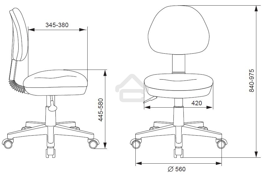 Кресло детское Бюрократ KD-3 голубой TW-55, крестов. пластик белый