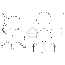 Кресло детское Бюрократ KD-3 голубой TW-55, крестов. пластик белый