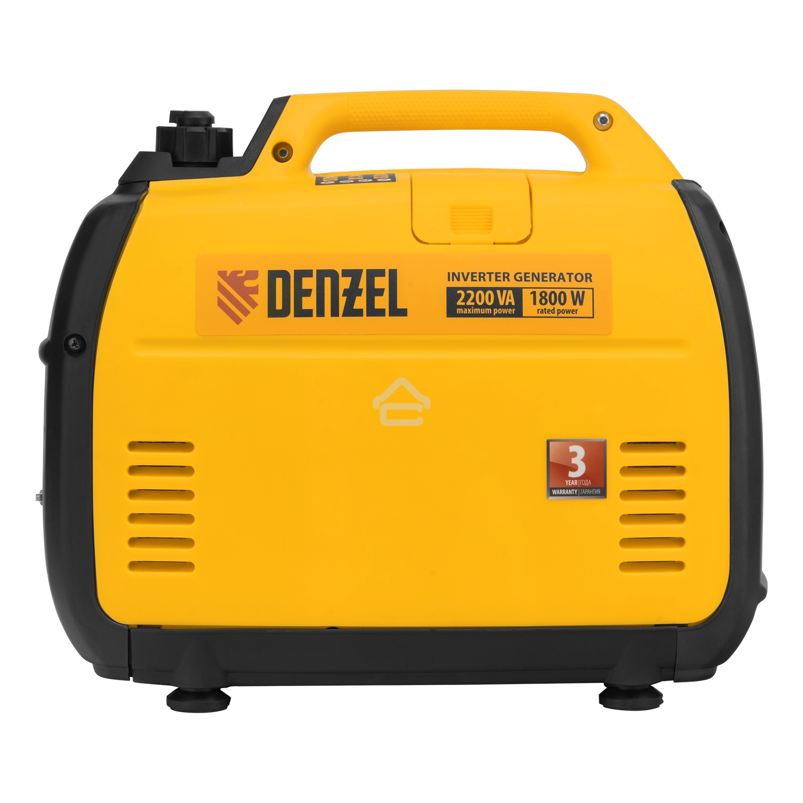 Генератор инверторный GT-2200iS, 2,2 кВт, 230 В, бак 4 л, закрытый корпус, ручной старт Denzel
