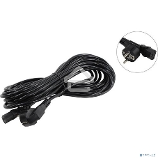 Кабель питания ExeGate Power PC-10P (Евровилка угловая Schuko->С13) VDE-250V-3*1.0-CU, 10A, 10м