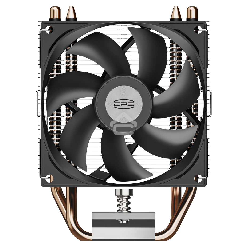 Кулер для процессора PCCooler R200 S115X/1200/1700/AM4/AM5 (TDP 110W, 90мм Non LED Fan, 2 тепловые трубки 6мм, 2200RPM, 28,3dBa)
