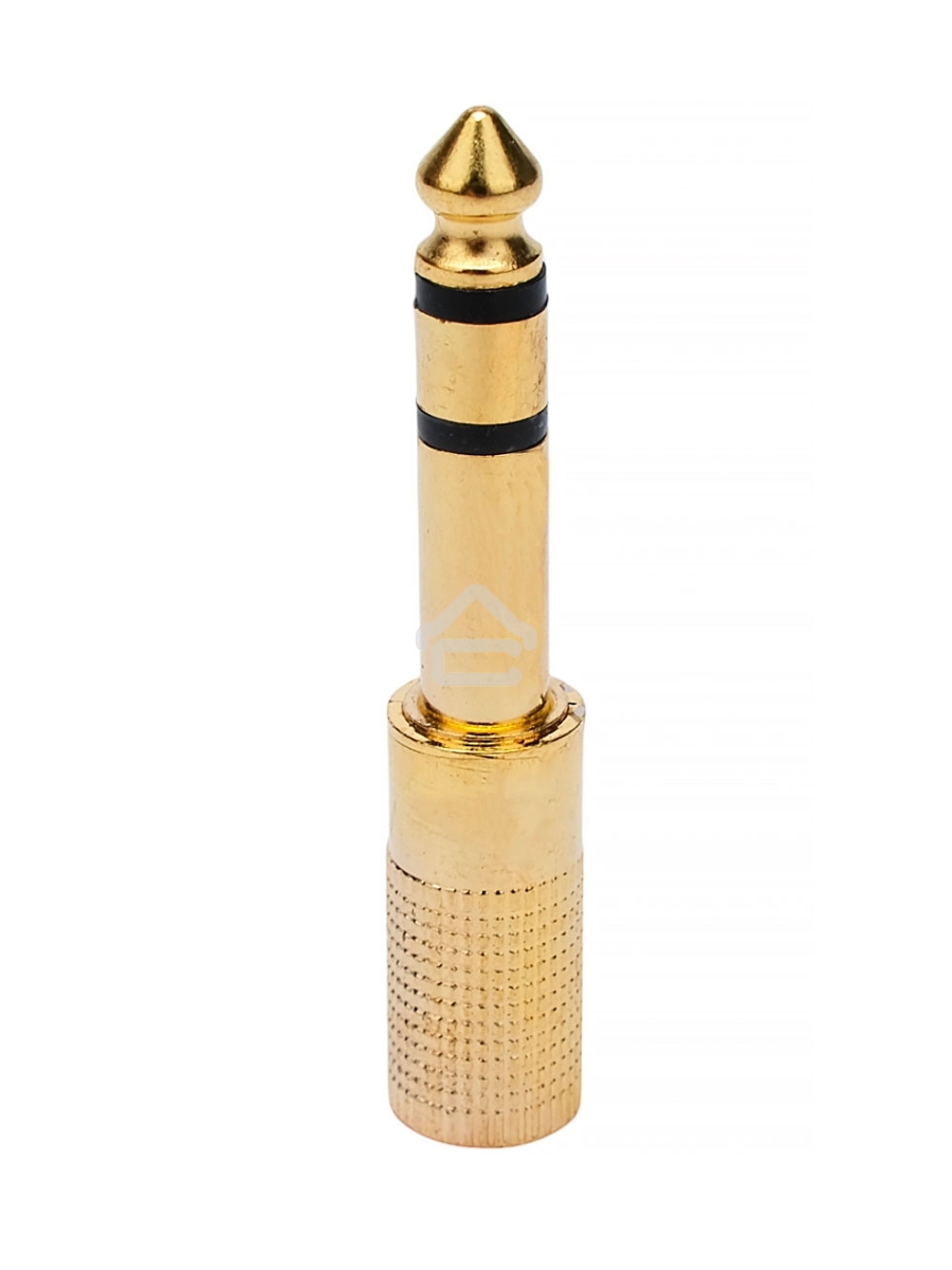 Аудио переходник Cablexpert A-35M-63F,  Jack3.5(M) на Jack6.3(F) стерео,  золотой, пакет