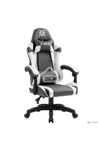 Кресло игровое Defender Fortune Серый/белый, класс 4, PU