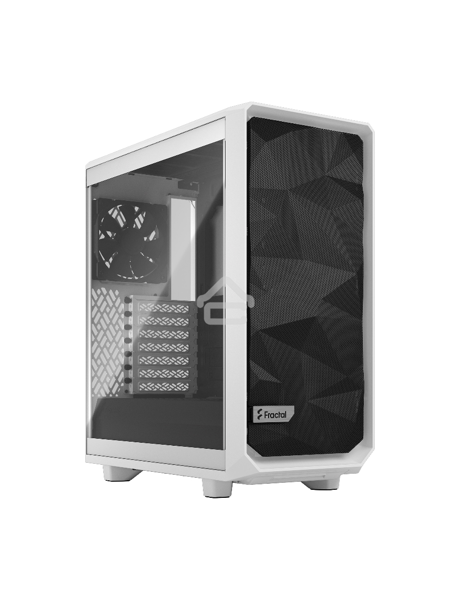 Корпус Fractal Design MESHIFY 2 COMPACT WHITE - TG / ATX, TG / 2x140mm & 1x120mm fans inc. / FD-C-MES2C-05