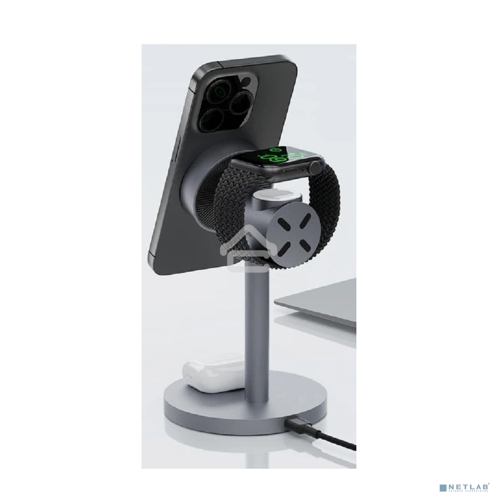Беспроводное зарядное устройство Aukey LC-MC311 3in1 Qi2