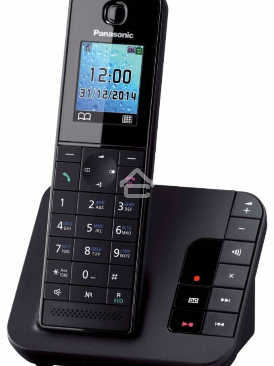 Телефон беспроводной (DECT) Panasonic KX-TGH220RUB черный {АОН, Caller ID, 